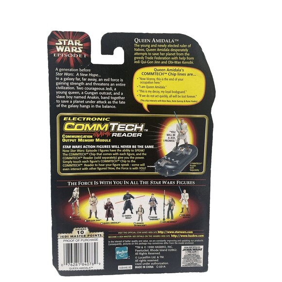 Star Wars QUEEN AMIDALA Naboo Action Figure Episode 1 CommTech Chip TPM Padme - Picture 6 of 10